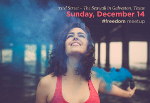 Freedom Meetup :: Colored Smoke Flares in Galveston